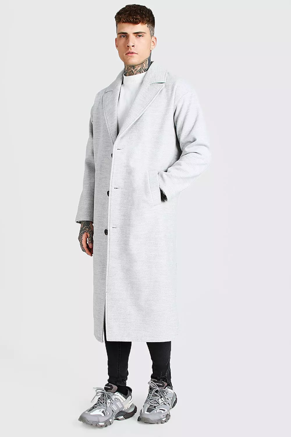 Longline cheap overcoat mens